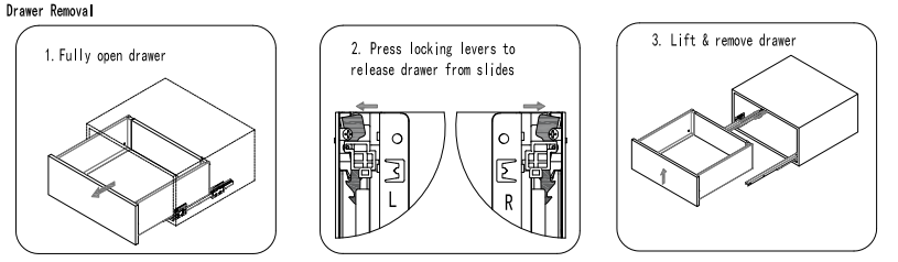 Drawer installation details